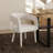 Modern 71" Rectangular Dining Set With 6 Chenille Upholstered Curved Arm Dining Chairs-647984380