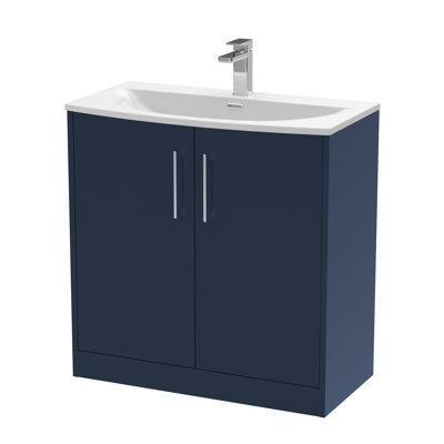 Juno 810 mm Freestanding Single Vanity with Drop In Basin