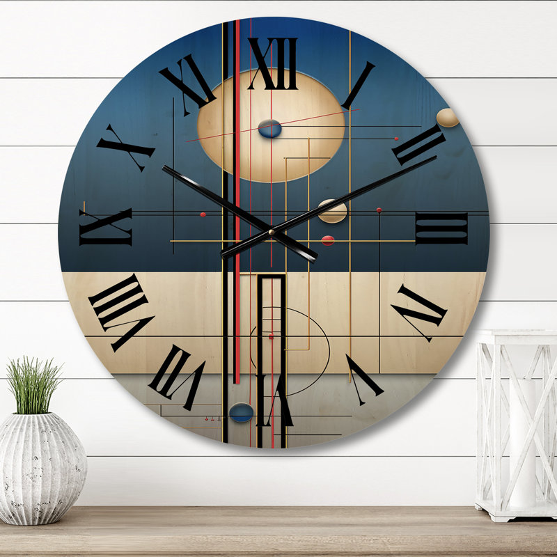 Horloge murale moderne surdimensionnée en bois, Moyenne