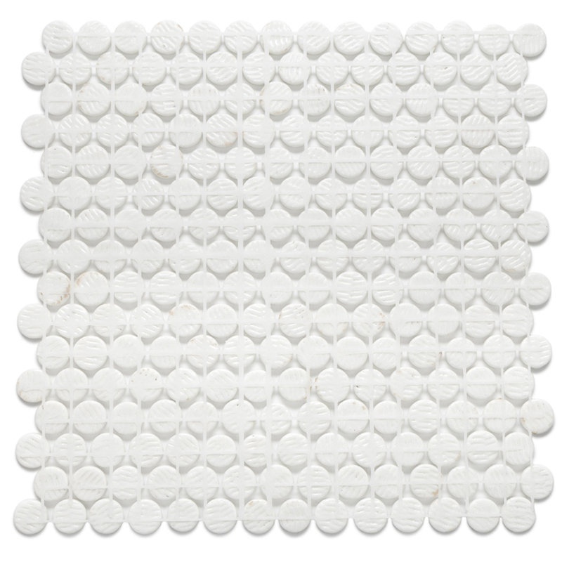 Carreau de mosaïque en verre 1 po x 1 po Eterna Penny, Jade pâle
