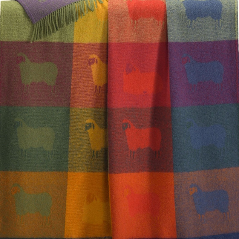 Autumn Sheep Wool Throw