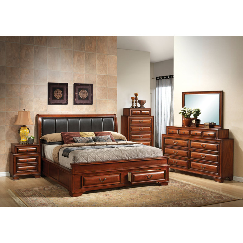 East Bay Solid And Engineered Wood Flat Dresser Mirror, Oak