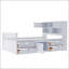 Structure de lit plateforme double avec bibliothèques et tablettes de rangement-1053127854
