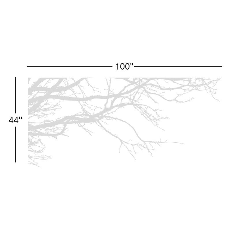Plants & Flowers Non-Wall Damaging Wall Decal, Black