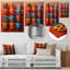 Tasse de café rouge et bleu Boho Morning I - Coffee Wall Art Living Room-457797632-457797645