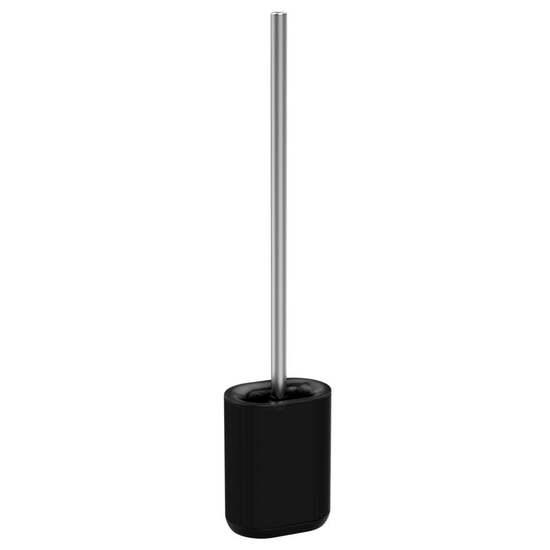 Leia Free-Standing Toilet Brush and Holder, Black