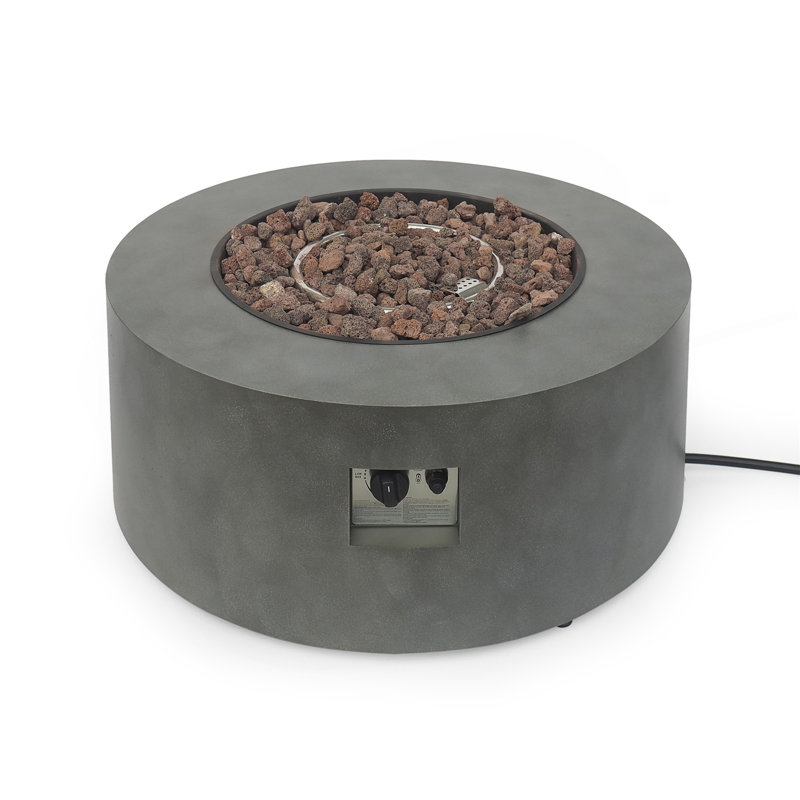 WELLINGTON ROUND IRON FIRE PIT -40,000 BTU,TANK OUTSIDE