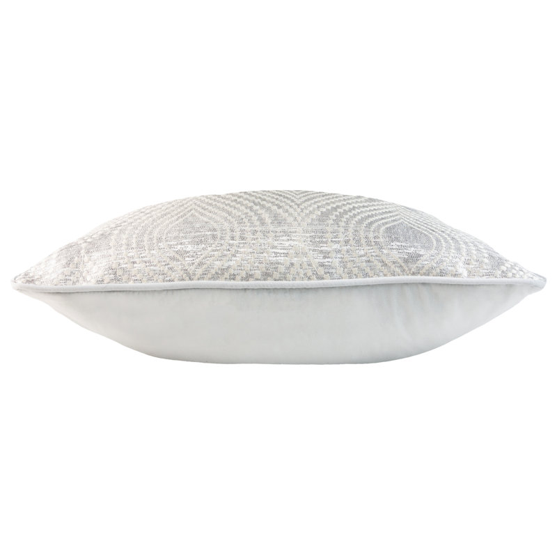 Geometric Square Cushion, Chrome