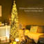 Sapin de Noël artificiel mince de 7 pi de hauteur avec 210 lumières DEL chaudes et 499 pointes pour la décoration de Noël