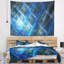 Tapisserie abstraite bleue brillante fractale-28497158