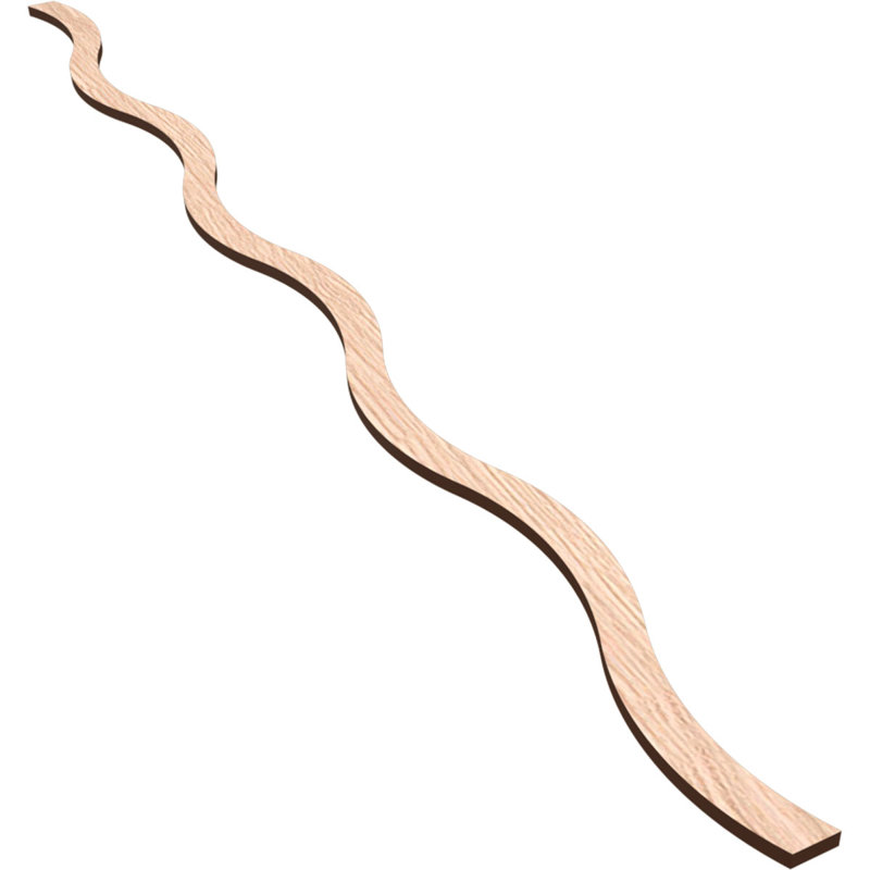 Ensemble de panneau mural décoratif en bois réglable Yukon, Chêne rouge, H 47 po x l 2,25 po x P 0,37 po