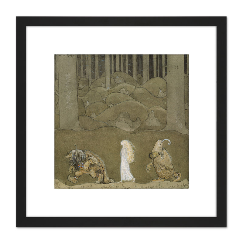 Princess Trolls Book Illustration by John Bauer - Single Picture Frame Painting
