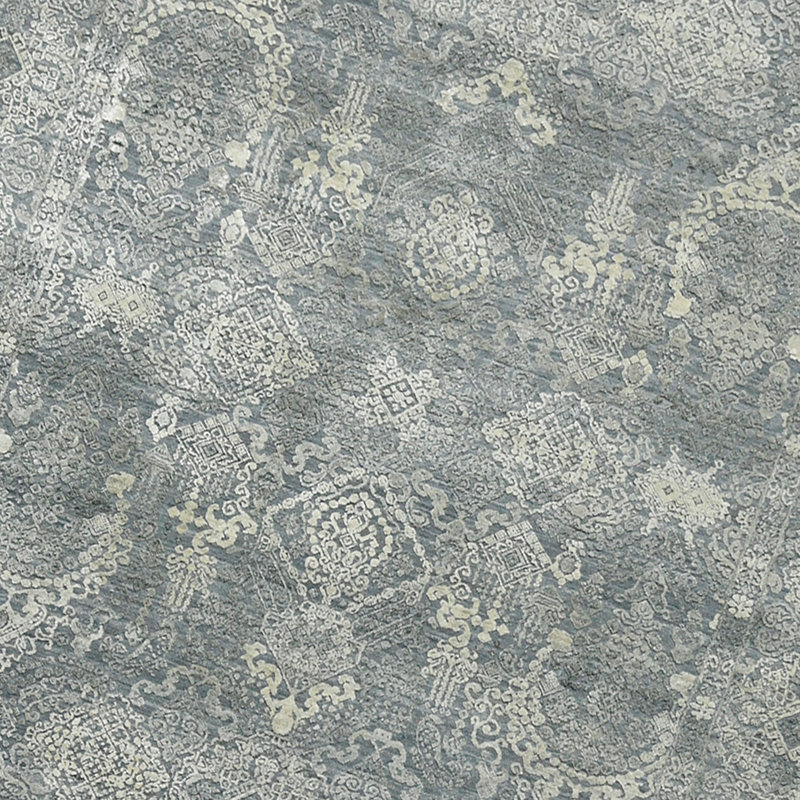 Tapis oriental gris / beige en laine noué à la main Sapphire, Rectangle 2 pi x 3 pi