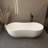 67" Freestanding Soaking Solid Surface Bathtub