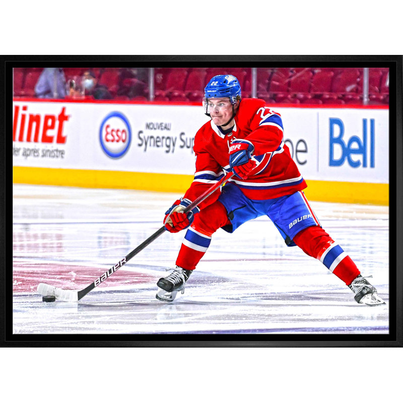 Cole Caufield, Canadiens de Montréal, toile passe-passe encadrée 20 x 29