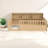 Rustic Pine Wood Twin Floor Bed With Storage Fence, Natural Finish