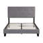 Lit plateforme tapissier avec tête de lit capitonnée en lin, aucun sommier tapissier, bois-808536207-808536306