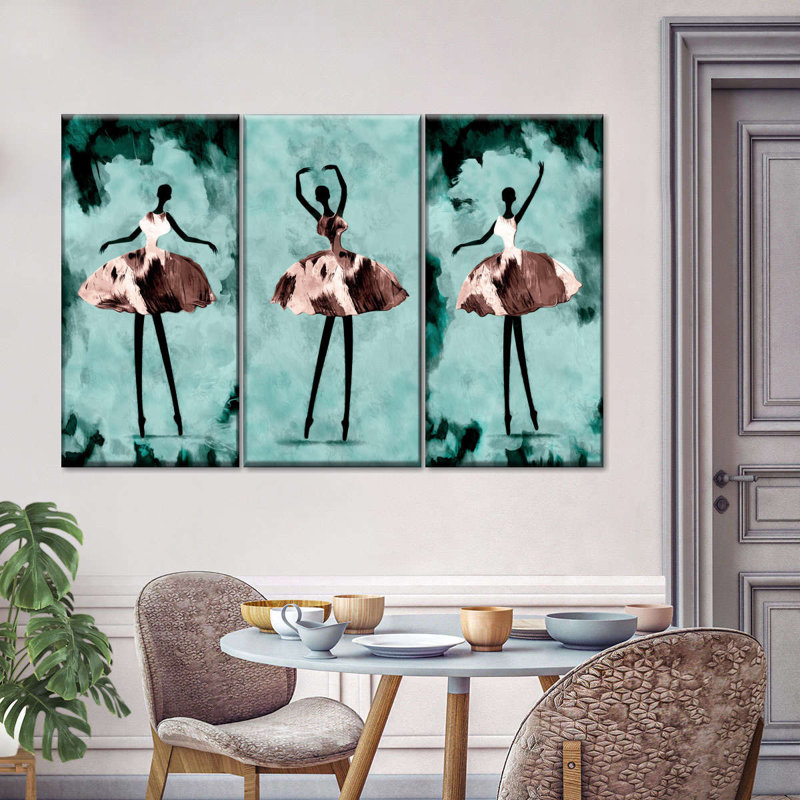 African Ballerina Multi Piece Canvas Print, H 32 po x l 50 po x P 1,25 po