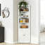 Armoire de rangement de coin peu encombrante avec tablettes réglables