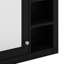 Pharmacie avec miroir, armoire de rangement moderne pour salle de bain, 3 tablettes ouvertes
