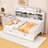 Twin Wooden Daybed with Storage and Hidden Drawers-286347077