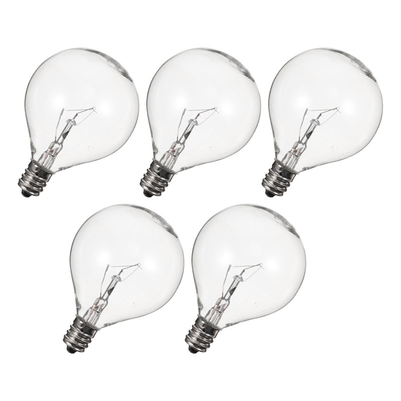 5PCS E12 Fragrance Wax Diffuser Lamp 25W Dimmable Globe Clear Light Bulb