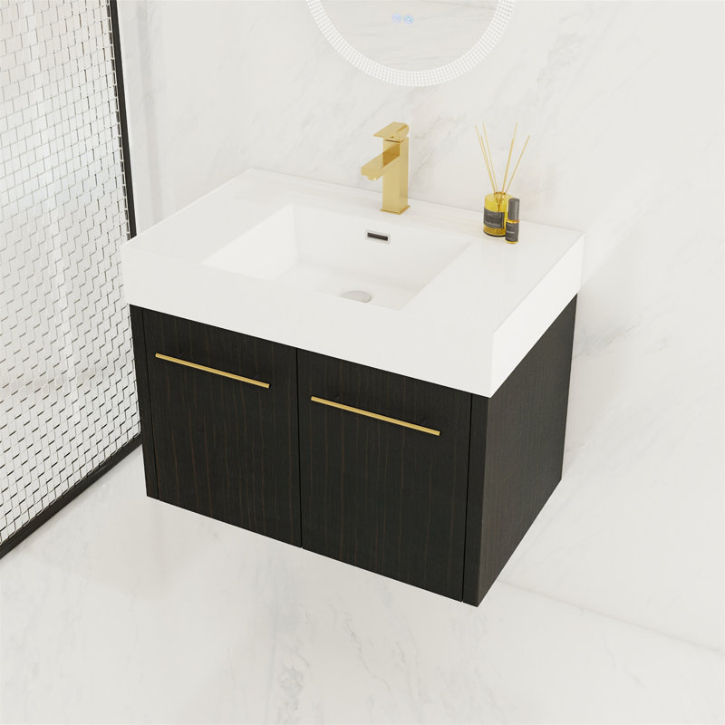 Keziya 29.5'' Single Bathroom Vanity with Ceramic Top
