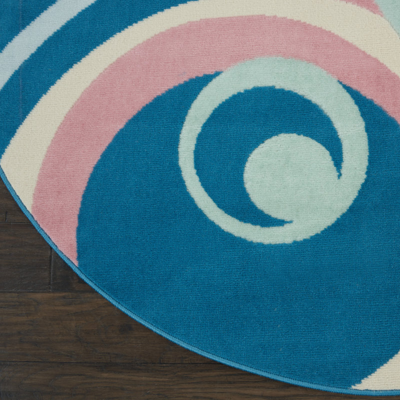 Zakirah Abstract Indoor Rug, Round 5'3"