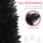 8' Slim Christmas Tree, Black, 618 Branch Tips, Artificial Tree With Plastic Stand Black Lightweight