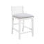 Ensemble de salle à manger à hauteur de comptoir en bois massif blanc avec tablettes et 2 chaises Crisp