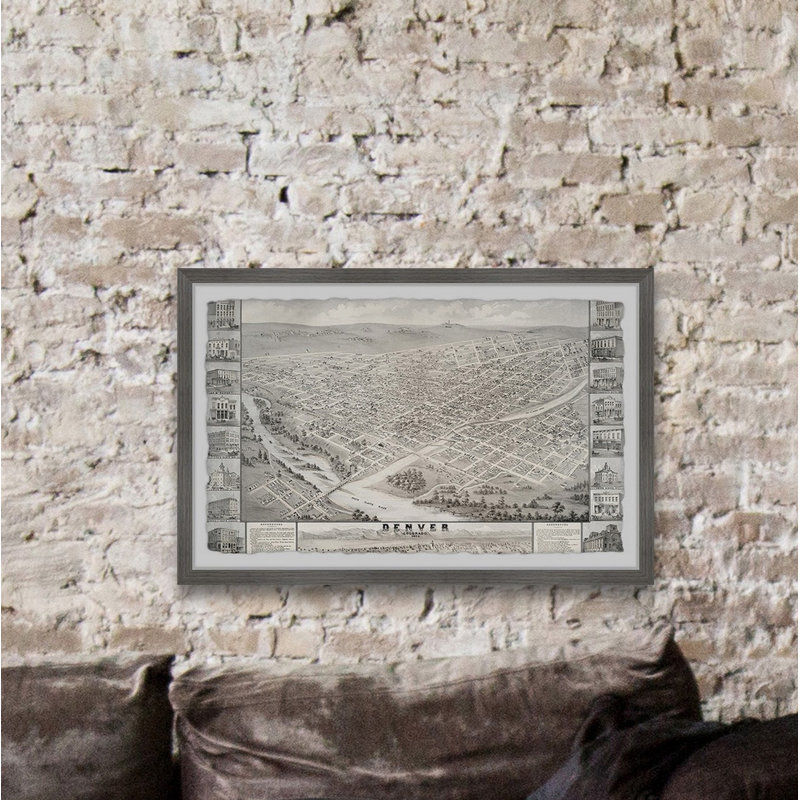 «Must See in Denver» par Marmont Hill - reproduction de cadre photo sur papier, H 16 po x l 24 po