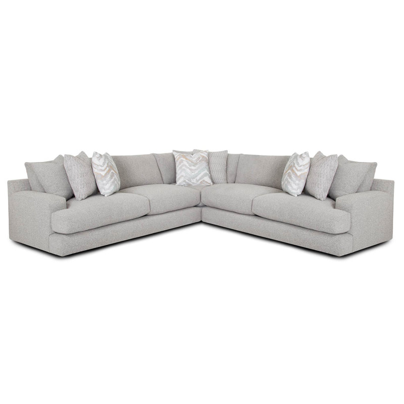 Canapé modulaire symétrique 3 pièces Alla, Polyester gris