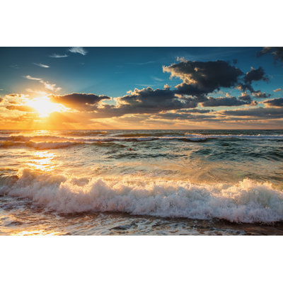 Sunrise Over The Sea by Valio84sl - Wrapped Canvas Print