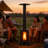 70,000 BTU Wood Pellet Patio Heater with Wheels & Glass Window, Outdoor Heater for Patio, Backyard & Commercial Use