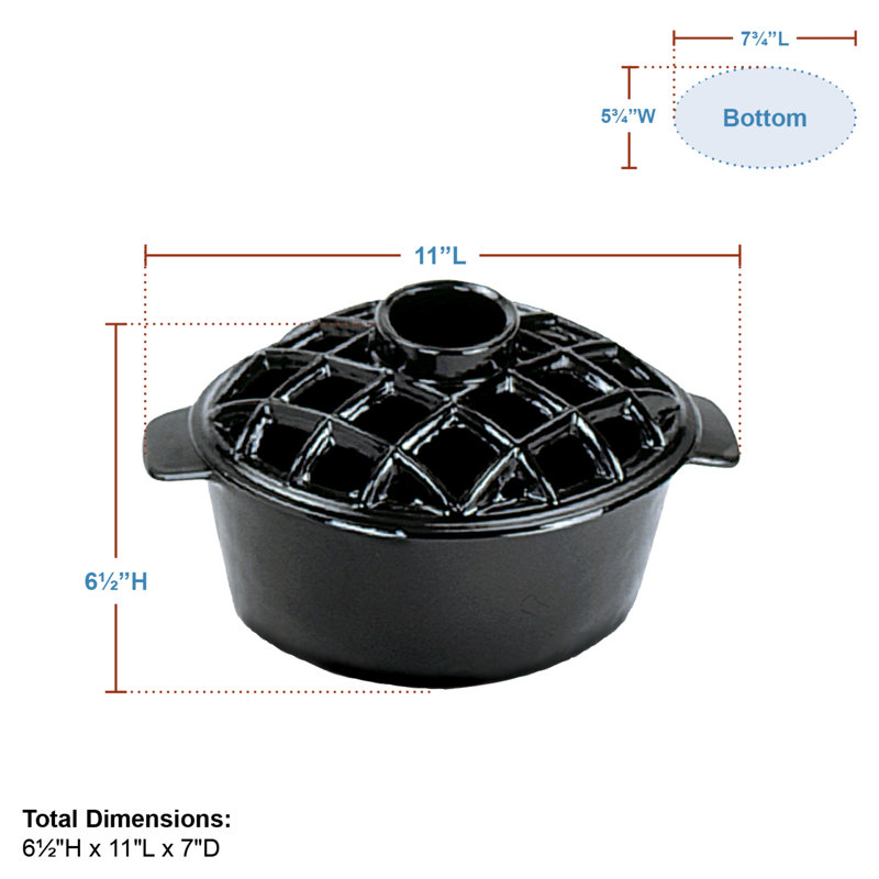 Hepp 0.55 Gal. Warm Mist Steam Tabletop Humidifier Cast Iron, Black