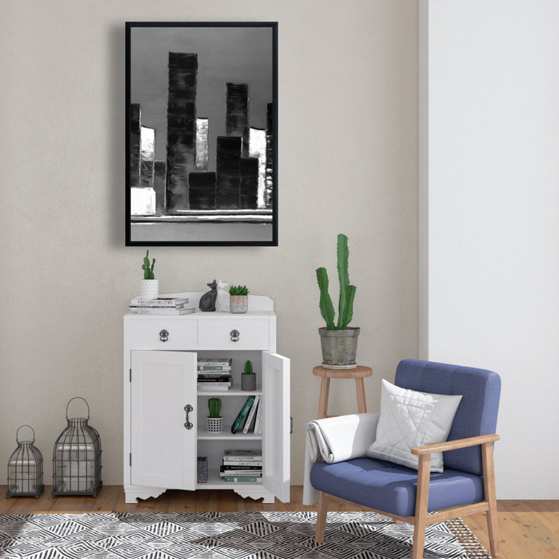 «Bâtiments abstraits en noir et blanc»