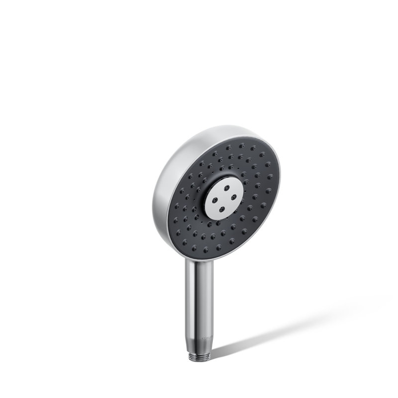 Douche à main ronde multifonctionnelle 2,5 gallons par minute avec la technologie d'induction d'air Katalyst, Chrome poli