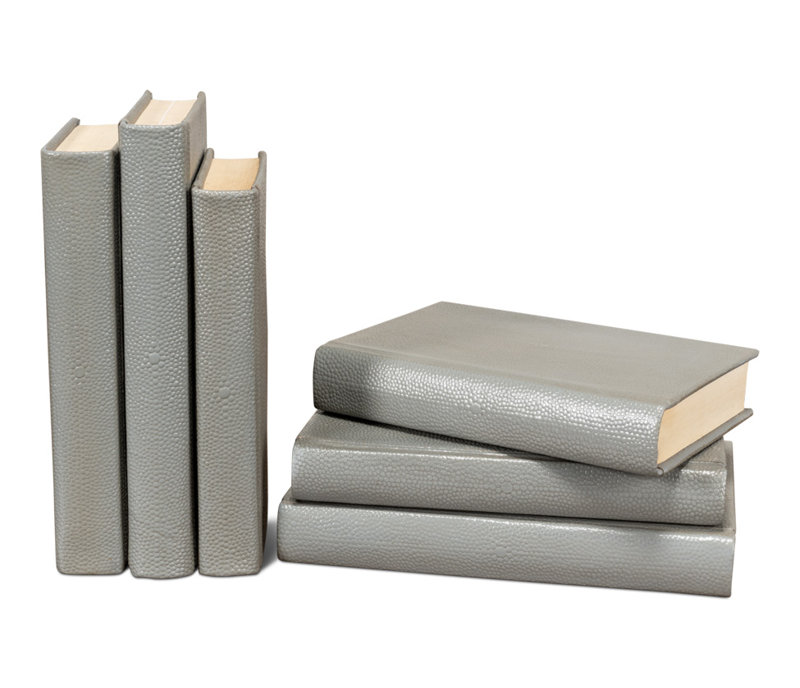 Shagreen Hand Painted Sports Decorative Book, Gray
