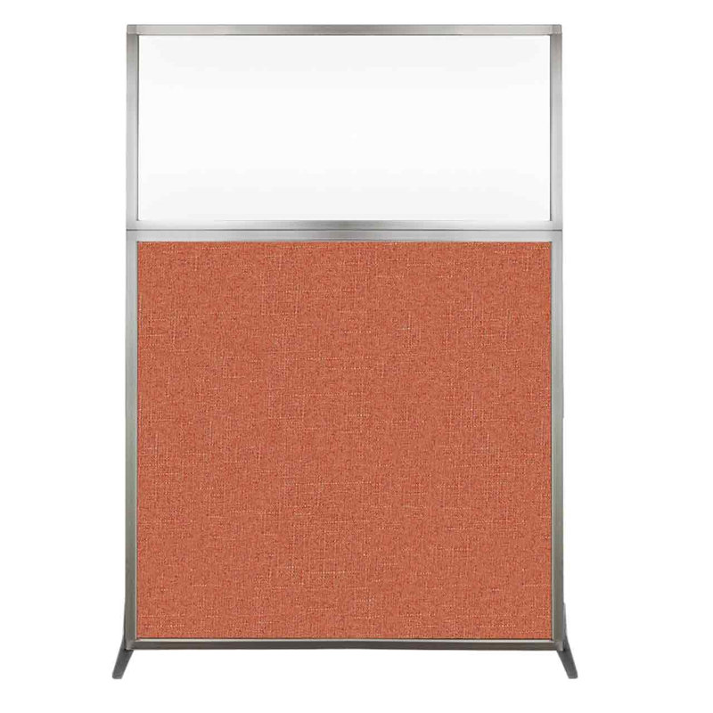 Cloison portative transparente 6 ", H 72 po x l 48 po x P 15 po, Papaye