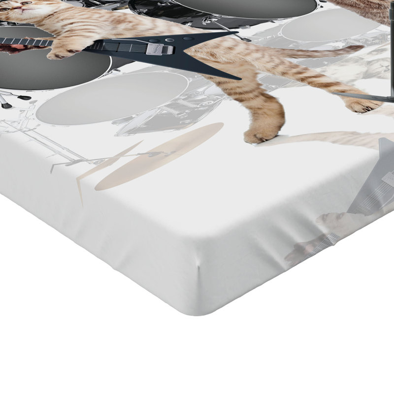 Multicolore drap-housse pour chat Ambesonne, Drap-housse de taille double