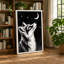 Fox Beneath The Moon Japandi - Print-136628935-136628940