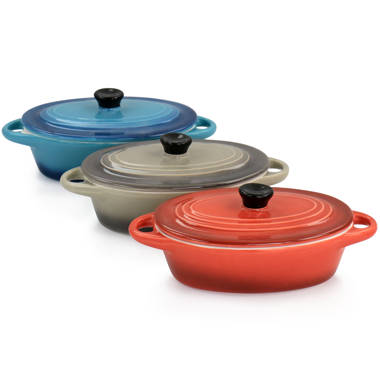 MARTHA STEWART 3 qt. Casserole with Lid in Red 985118705M - The