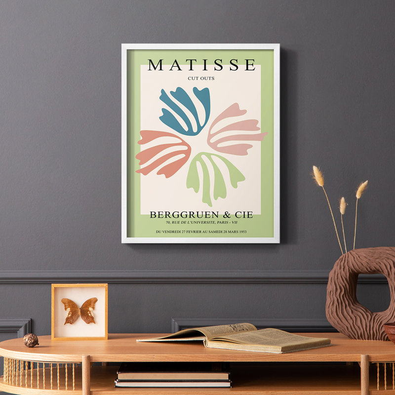 Matisse CCI, reproduction encadrée - bois massif, H 20 po x l 16 po, Blanc