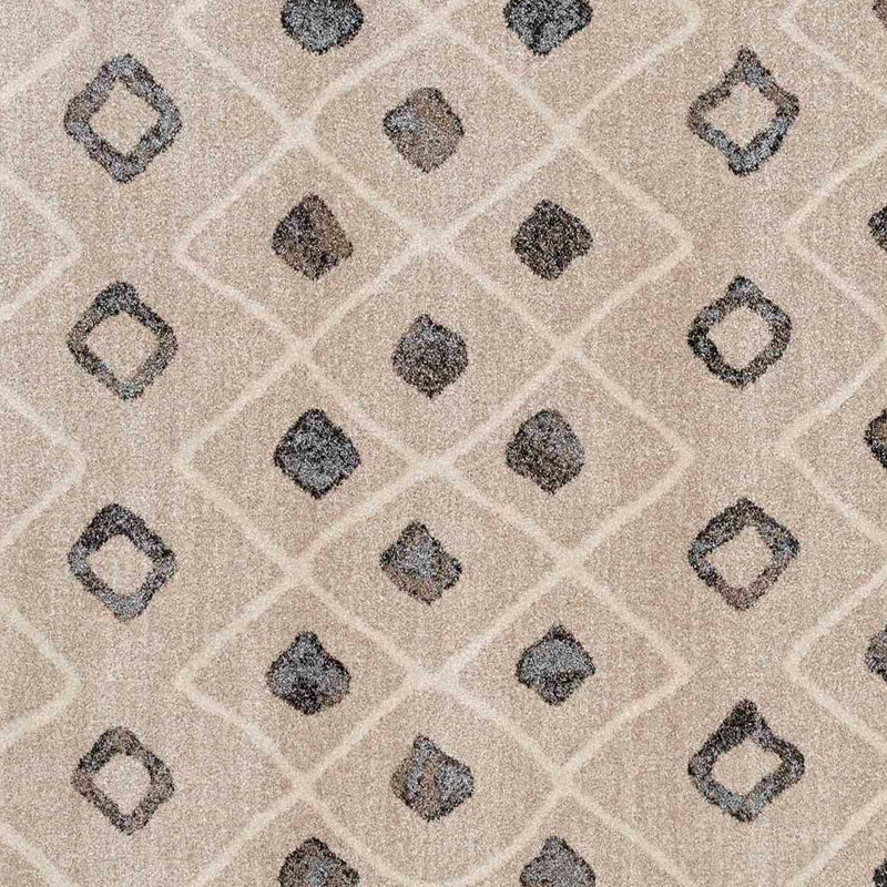 Tapis beige à motif géométrique Fossen, Rectangle 2 pi 6 po x 9 pi 1 po