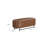 Homepop Ellipse Storage Bench With Metal Legs - Brown