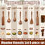 Ensemble d'ustensiles de cuisine 8 pièces, ensemble d'ustensiles de cuisine en bois, résistant à la chaleur antiadhésif, respectueux de l'environnement