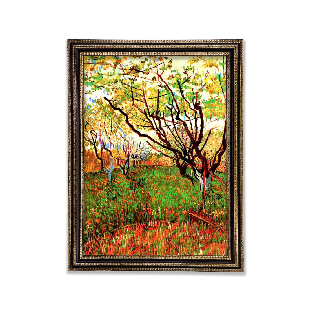 Van Gogh Orchard In Blossom - Einzelner Bilderrahmen Kunstdrucke