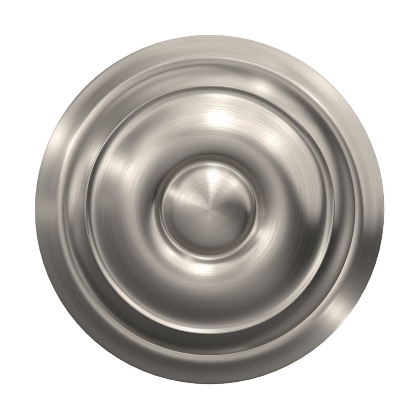 Custom Georgian Non-Turning Knob with Alden Trim, Satin Nickel