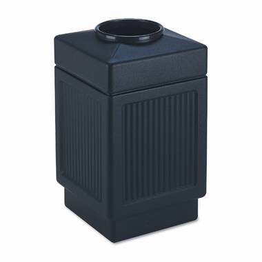 Commercial Zone 737101 30-Gallon Hex Waste Container - Black