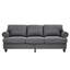 83 po, classique, trois places, pieds en bois massif, sièges à ressorts ensachés, coussins amovibles beiges style américain de 83 po avec sièges et espace de rangement sous le siège-413586327